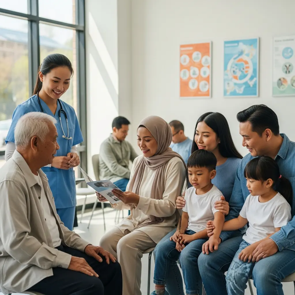 Healthcare access in Asia.