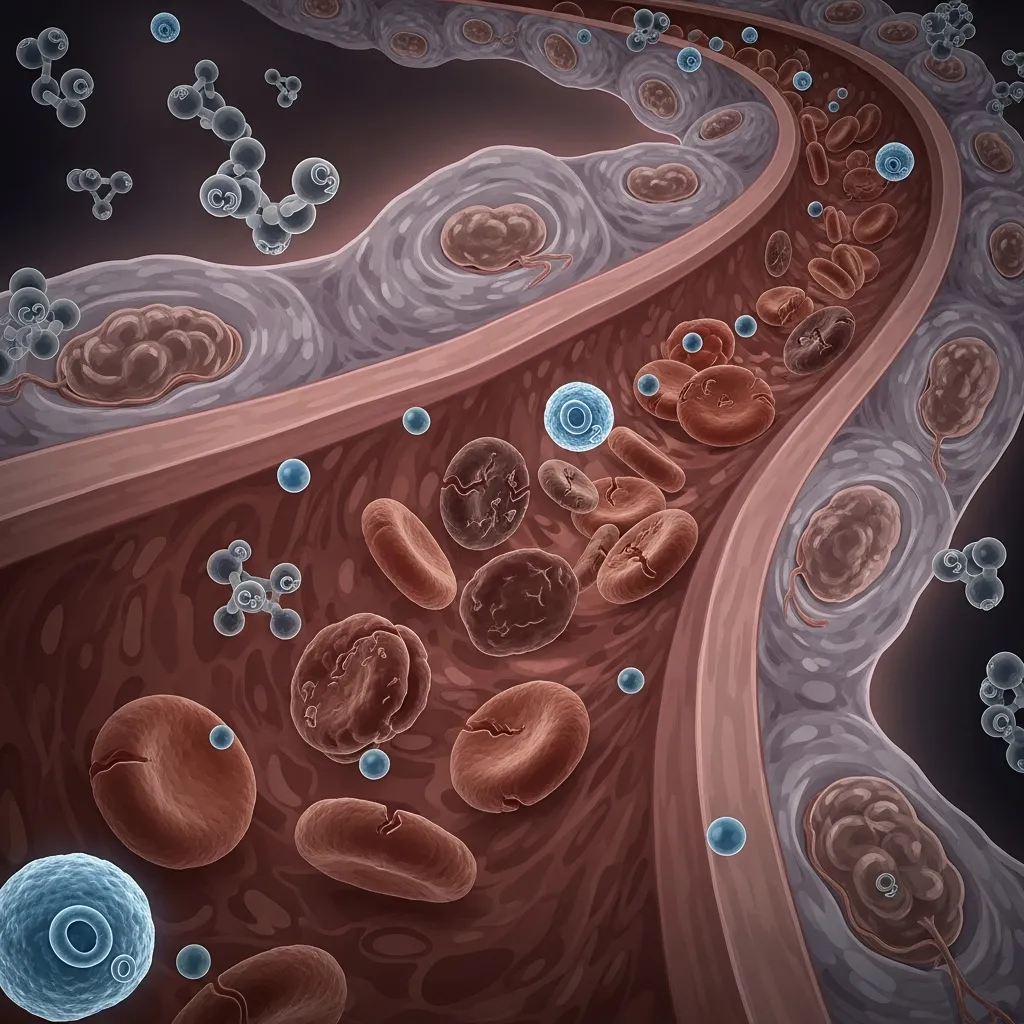 Brown blood shows low oxygen levels