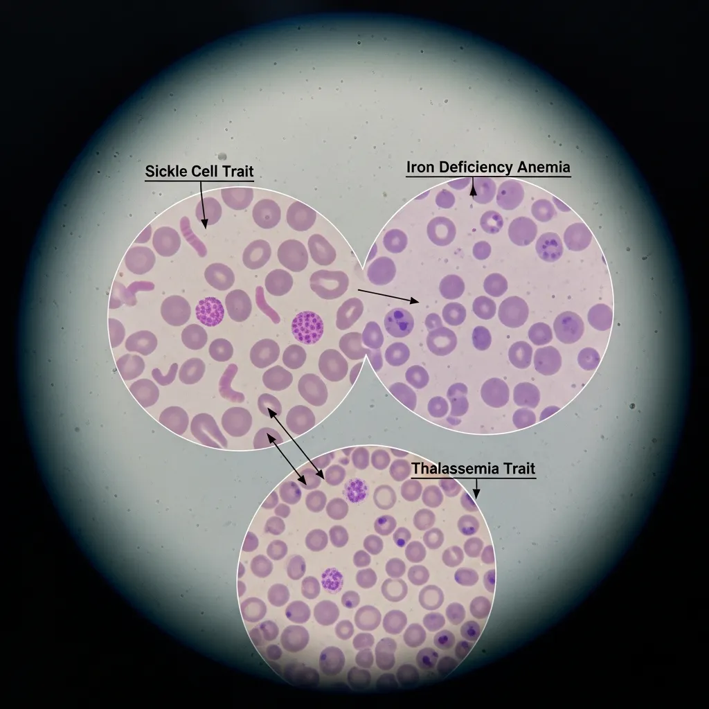 Thalassemia trait vs anemia comparison