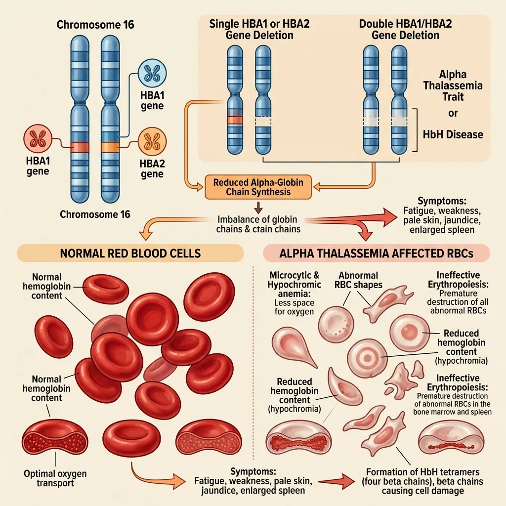 HBA1 and HBA2 gene deletion effects