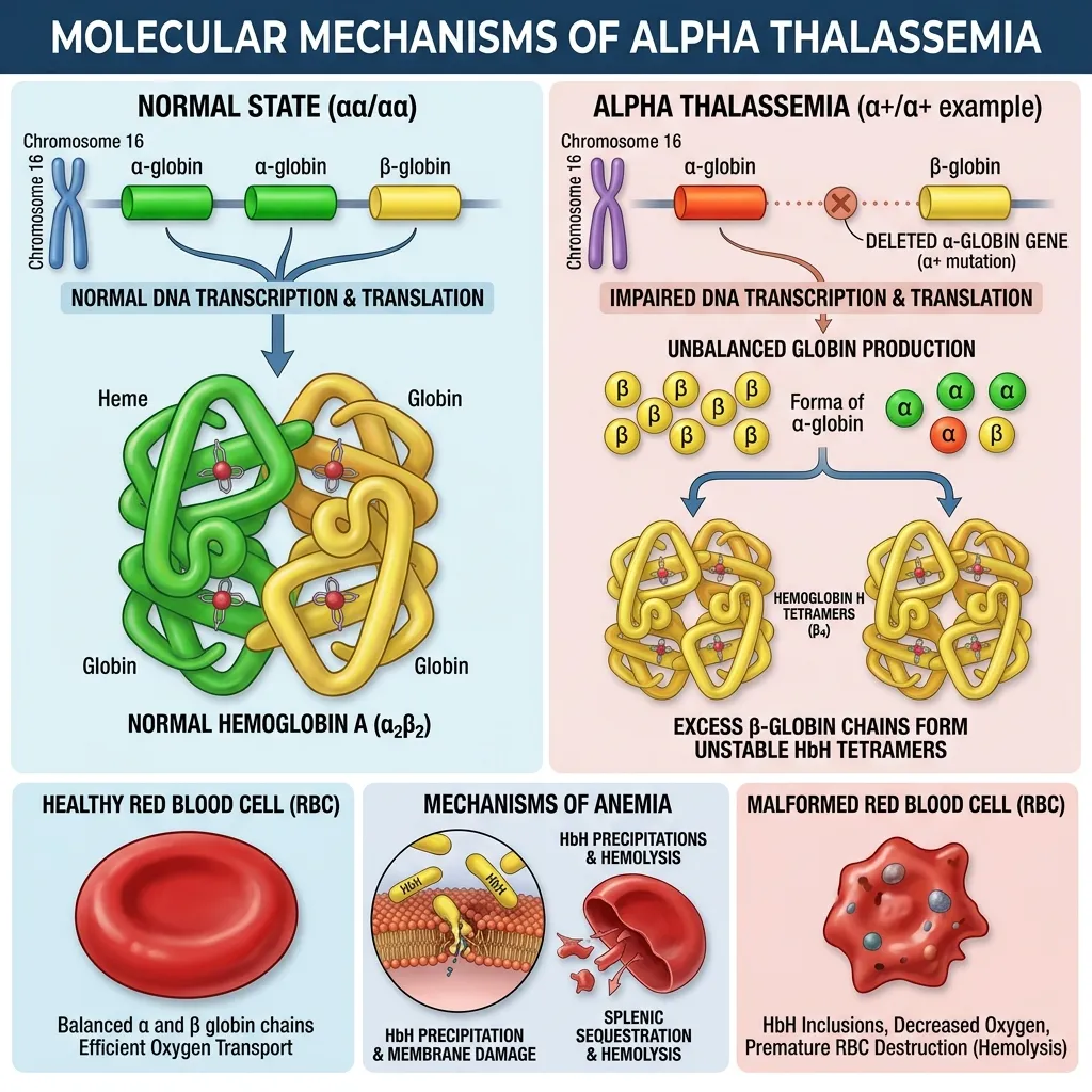 Molecular mechanisms of alpha thalassemia